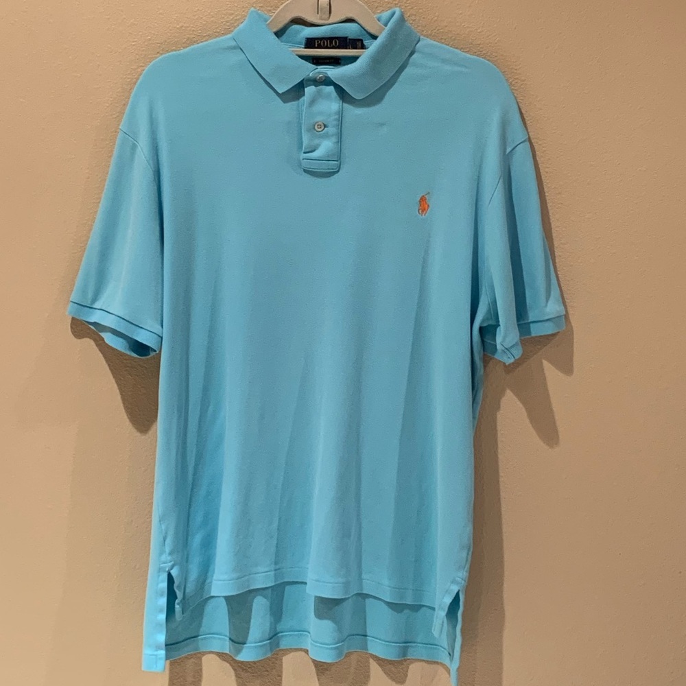 Polo by Ralph Lauren Teal Polo Shirt. Large.